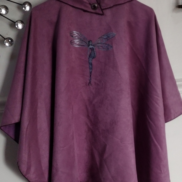 Wearable art vintage Fairy cloak Light purple cape wrap shawl - Picture 8 of 11